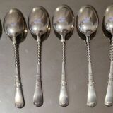 12 petites cuillères Christofle Marly métal argenté modèle mascaron