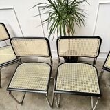 Set of 4 black Breuer B32s