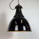 Industrial Black Enamel Bauhaus Pendant Lamp, 1930s