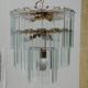 Large chandelier, 46 hanging beveled glass plates