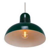 Green Vintage Industrial Metal Green Lamp produced by Sijaj Hrastnik