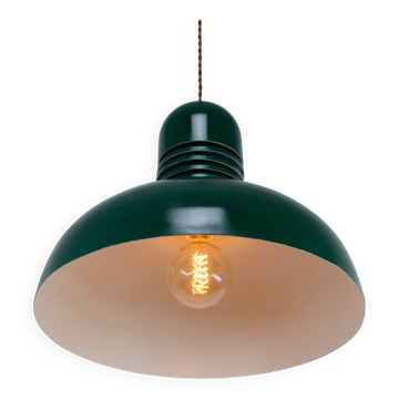 Green Vintage Industrial Metal Green Lamp produced by Sijaj Hrastnik