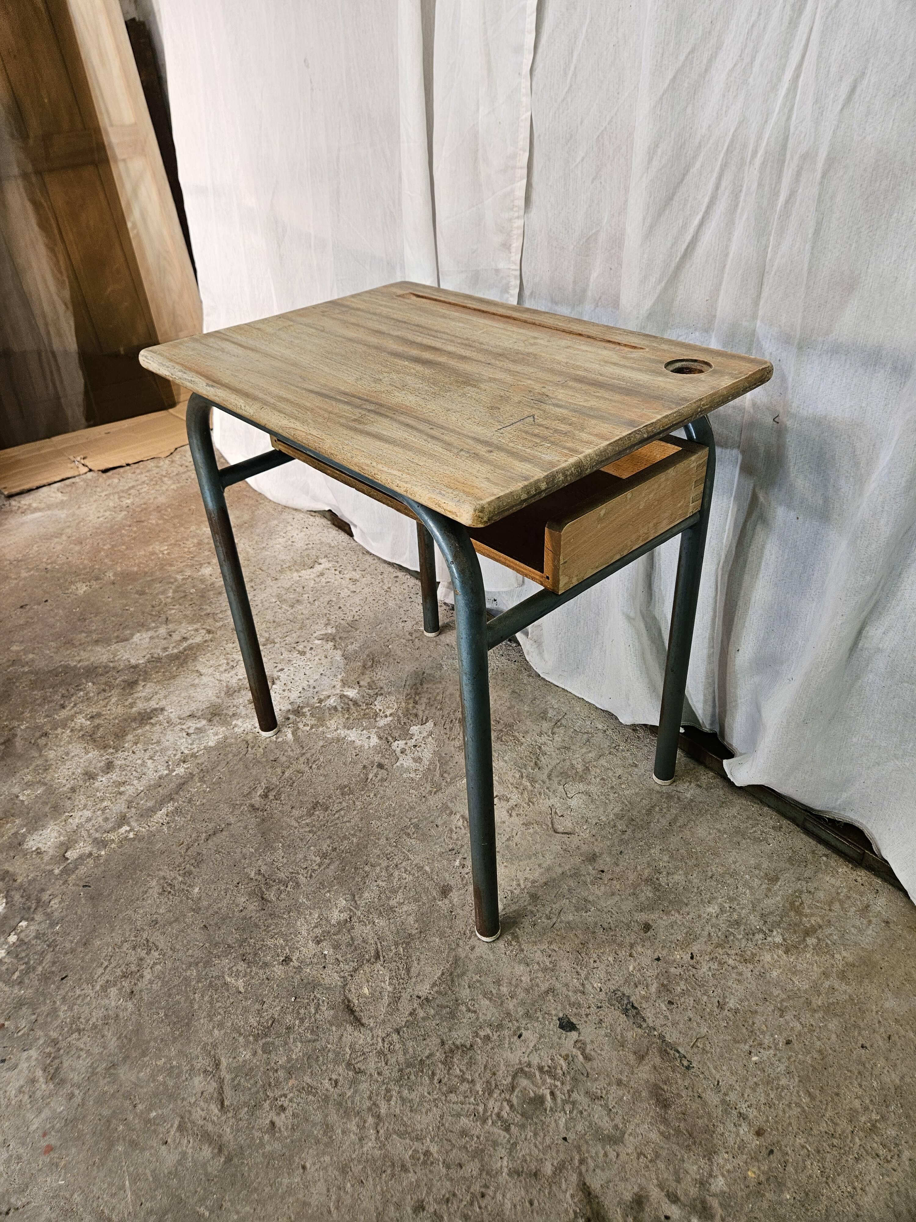 1960 school desk with locker