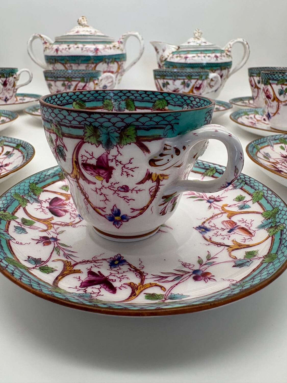 Service à café, Sarreguemines, Minton, 19ème