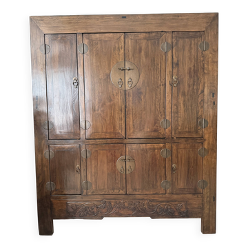 Antique Chinese wardrobe. Solid wood. 8 doors.