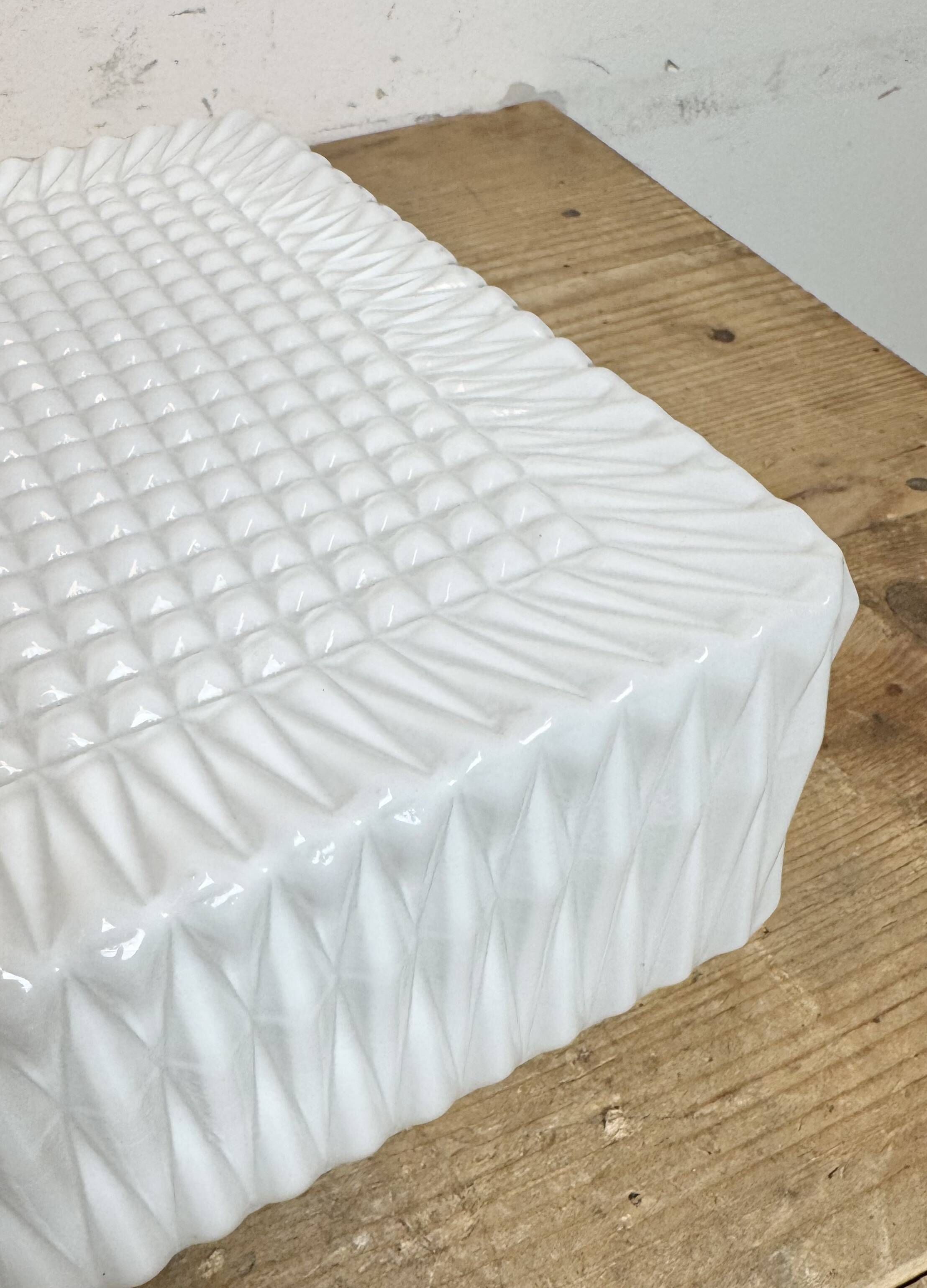 Vintage Wall Or Ceiling Light with Milk Glass, 1970s