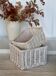 Vintage white wicker storage baskets