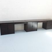 Bureau 2 postes à tiroirs et 3 bahuts