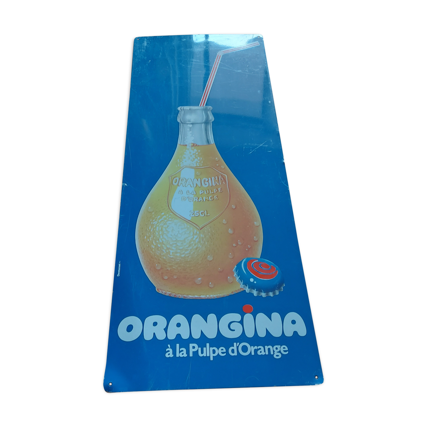 Orangina advertising plate