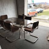 Ensemble table et chaise Cesca de Marcel Breuer
