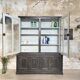 Display cabinet in patinated wood