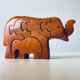 Wooden elephant puzzle