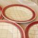 6 assiettes a dessert porcelaine opaque de gien modele michel art deco