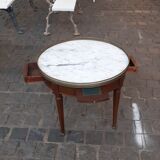 Louis XVI style coffee table with marble