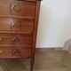 Art Deco chest of drawers - 4 drawers - locks - checkered wood veneer top - 50s