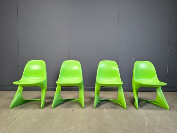 Ensemble de 4 chaises de salle à manger Casalino par Alexander Begge pour Casala, années 1970.