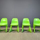 Set of 4 casalino dining chair by Alexander Begge for Casala, 1970s
