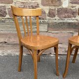 set of 4 Viennese chairs curved wood baumann Restaurant Paris bistro