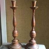 Wooden candle holders