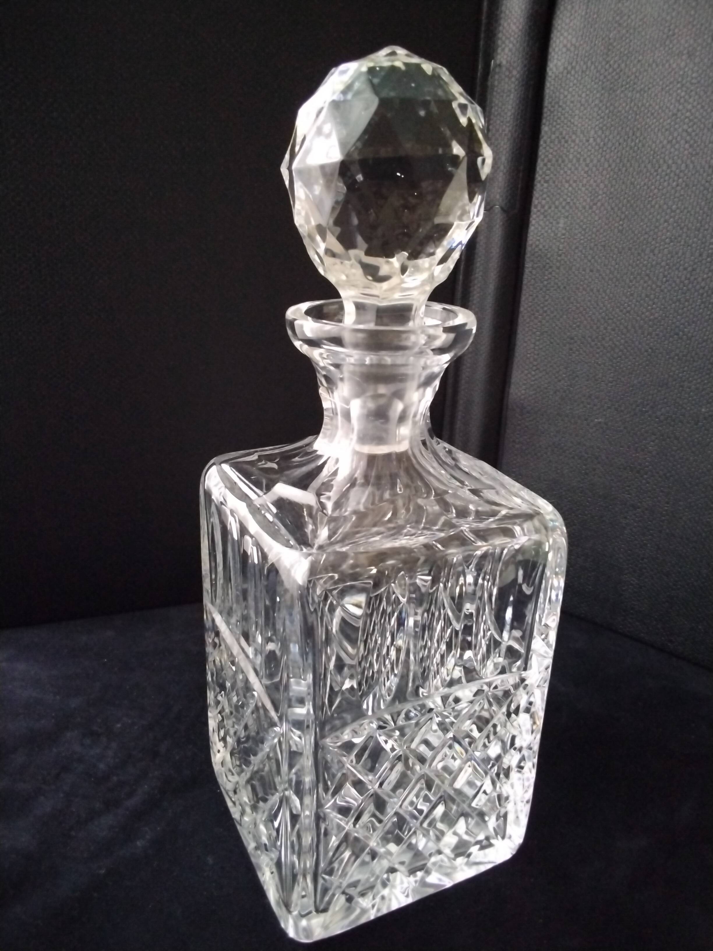 Bohemian crystal whiskey decanter