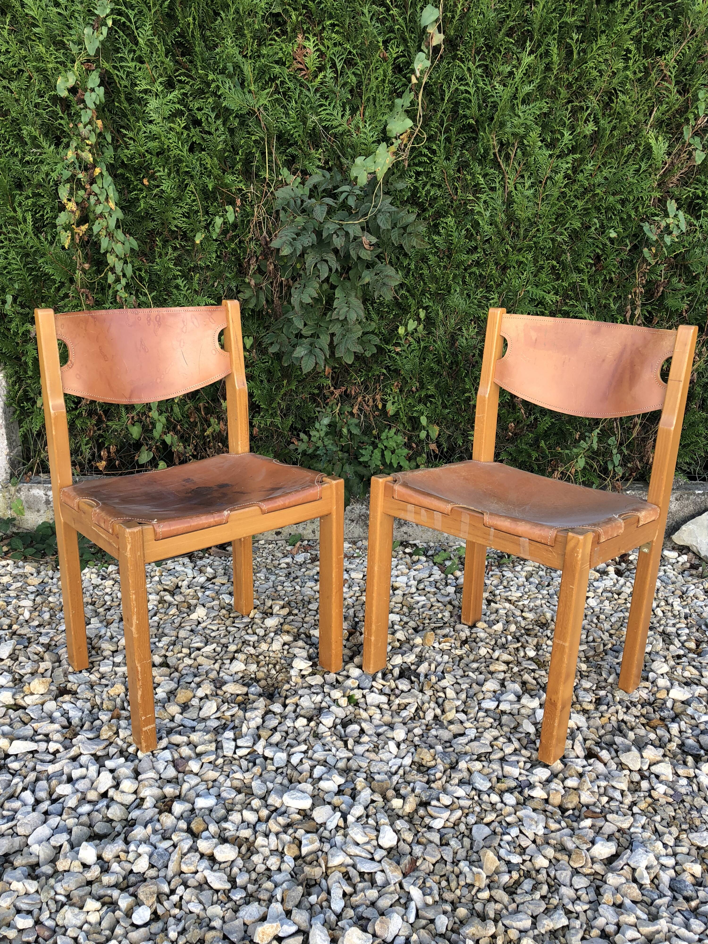 Pair of brutalist chairs