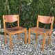 Pair of brutalist chairs