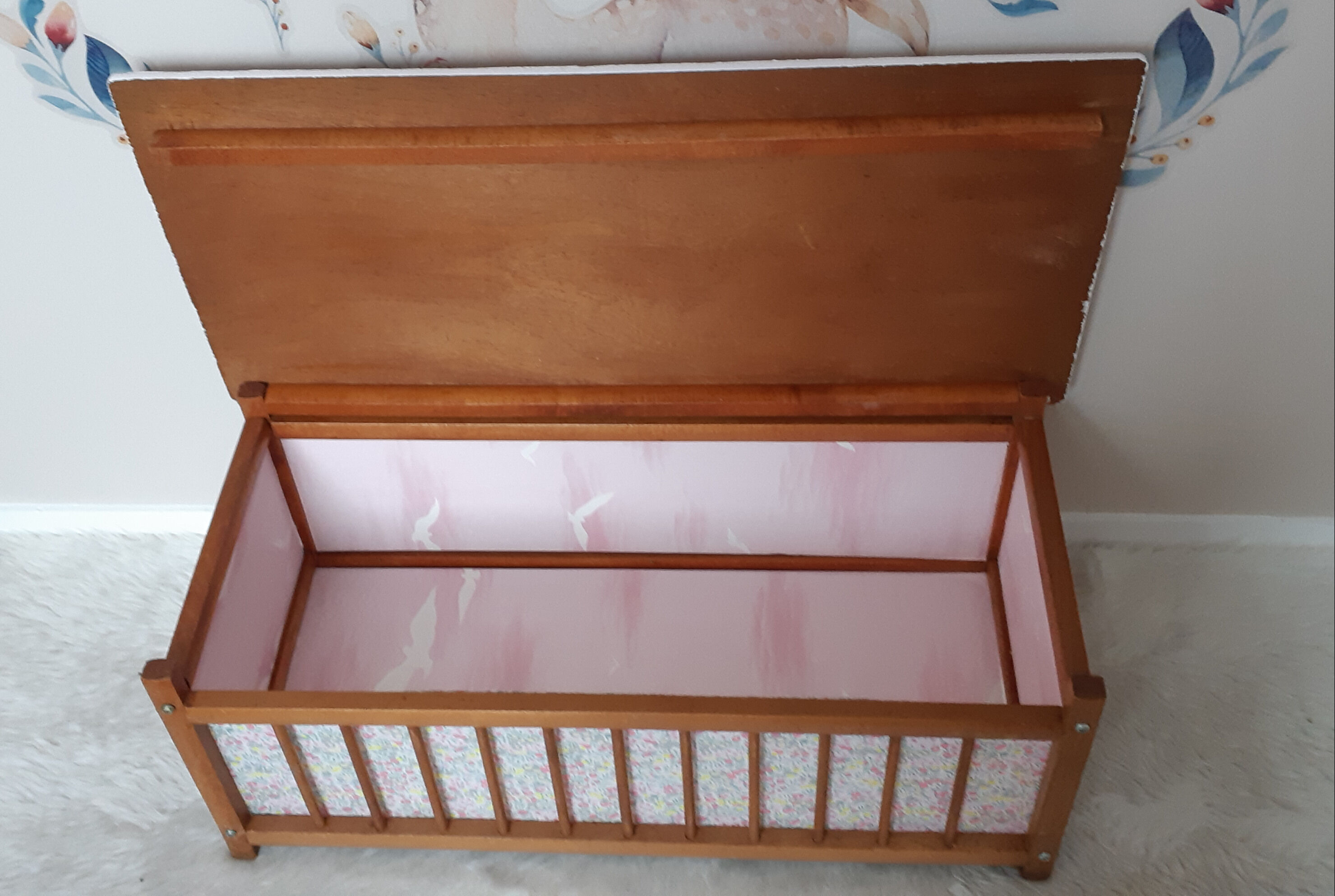 Wooden toy bench chest