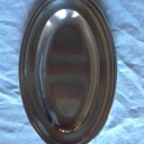 Plat ancien ovale en métal argenté