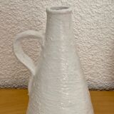 Set of 3 white stoneware vases