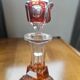 Orange crystal carafe Val Saint-Lambert - 1950s