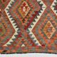 Wine Red & Green Geometric Kilim Rug, 155x268Cm