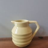 Carafe pichet pot à lait vintage jaune onnaing made in France