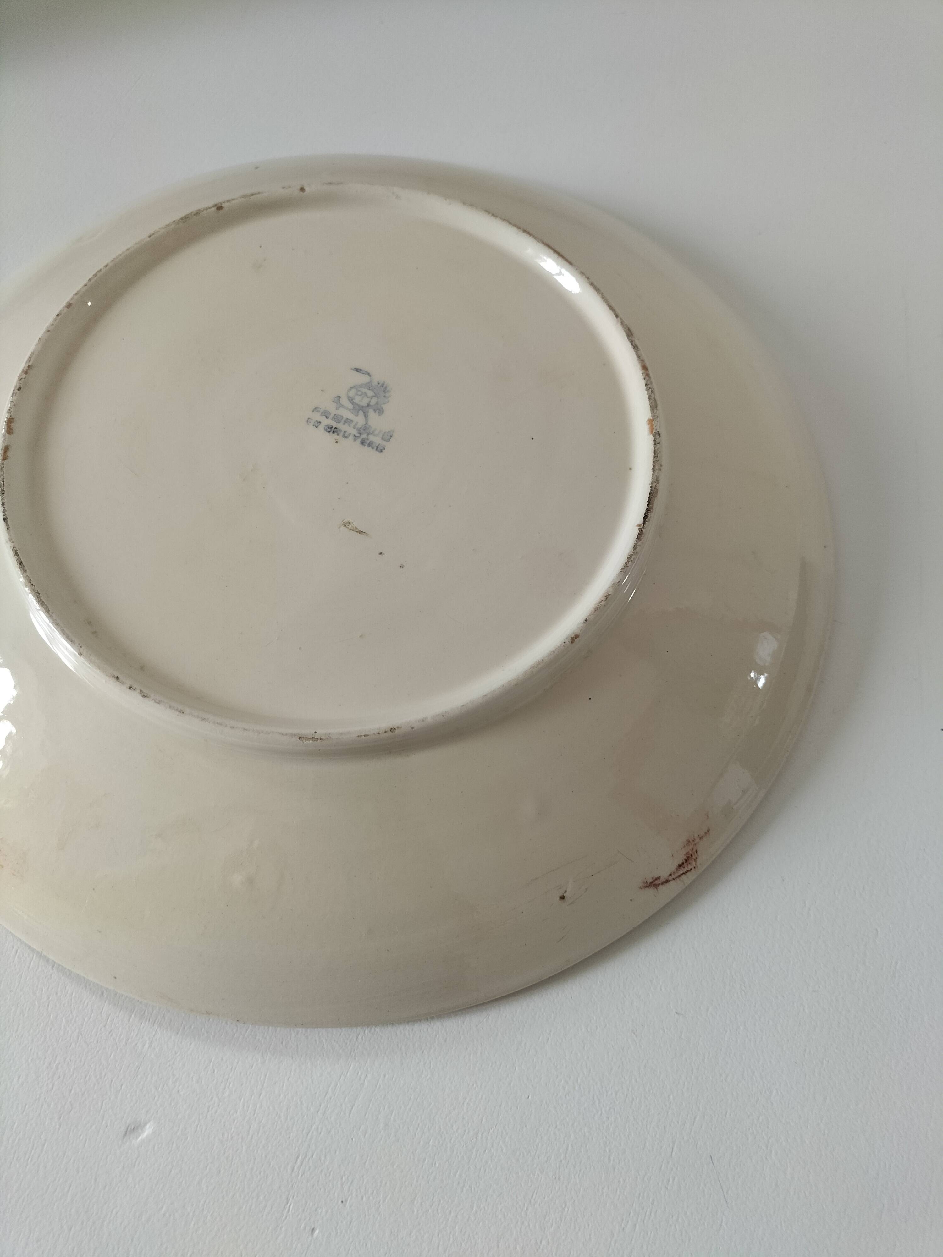 Handmade soup plate – Gruyère pottery – 1950s–70s