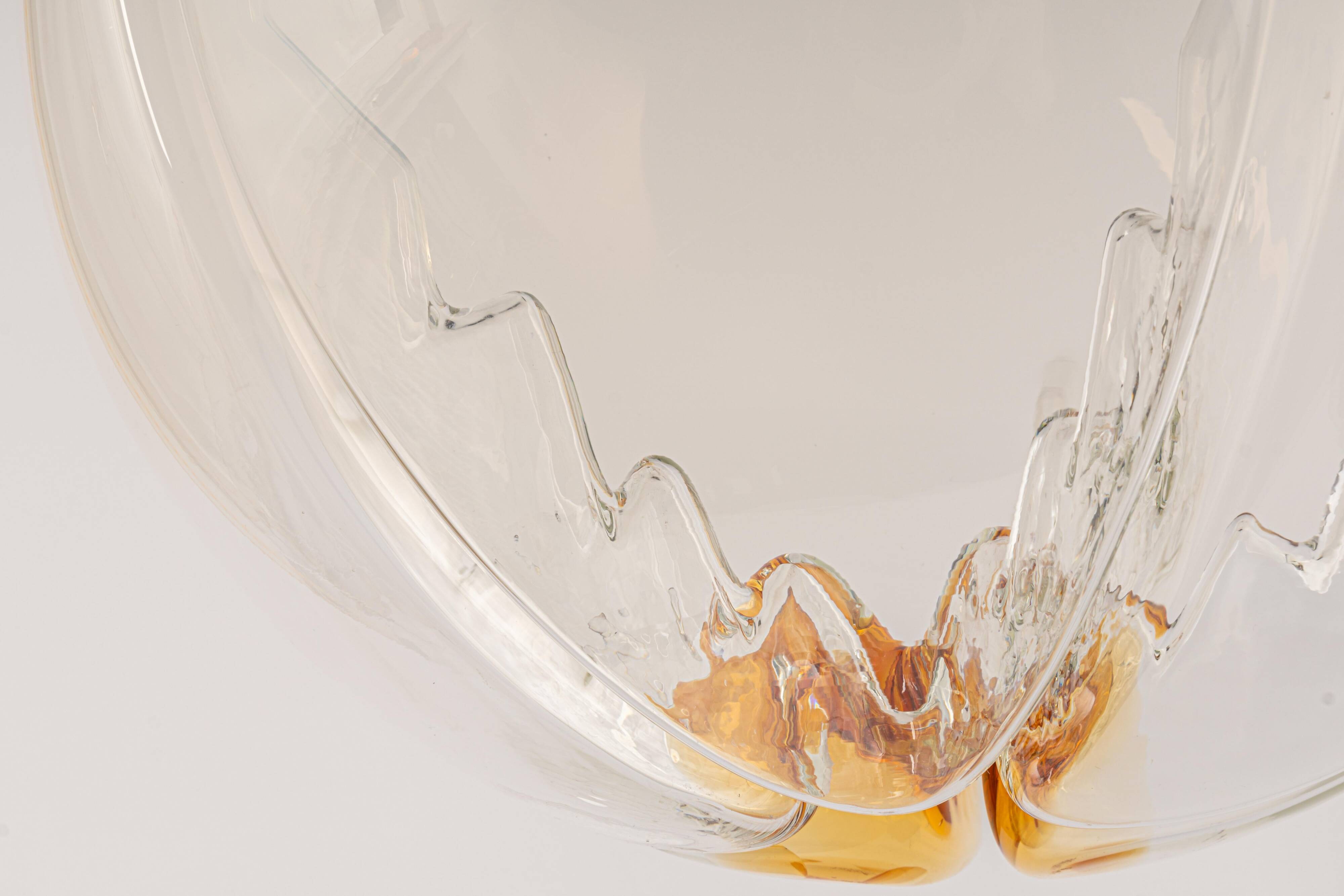 Suspended chandelier large Sputnik ball Murano, VeArt, Italy, 1970s