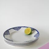 Set of 4 Moulin des Loups soup plates, Pantin model, 1950