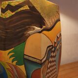 Contemporary multicolored lamp and matching god only