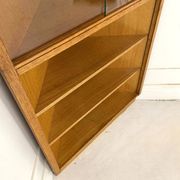 Étagère bibliothèque vitrine d’angle vintage
