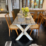 Suite de 4 chaises 1950