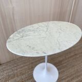 Calacatta Oval Side Table KNOLL