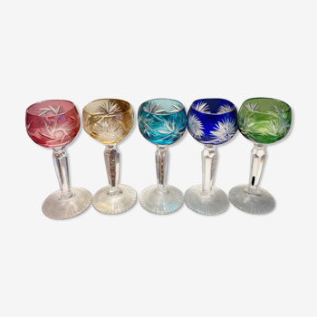 Verres à liqueur en cristal