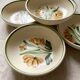 Assiettes creuse fleuries Salins France