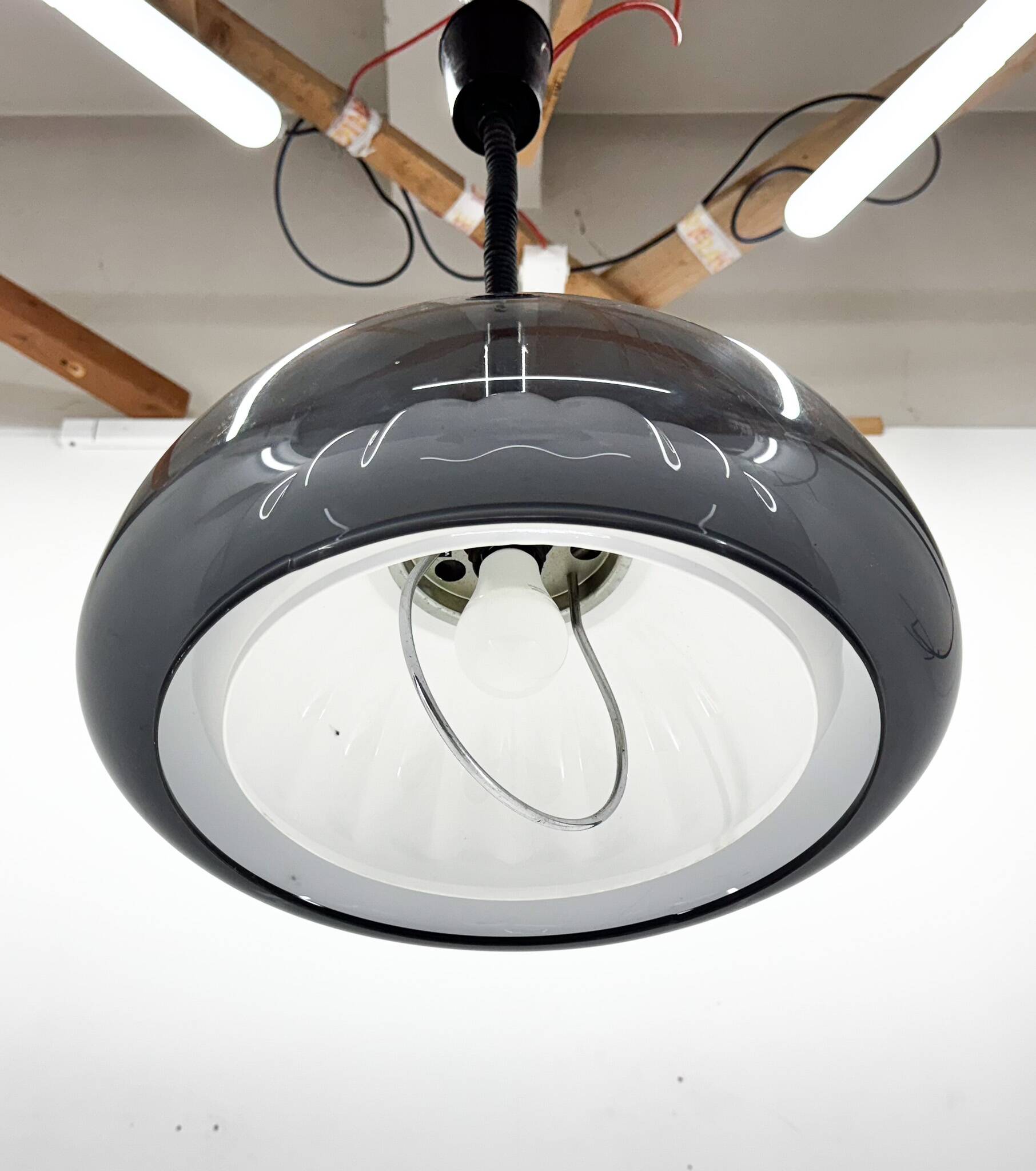 Mid-Century Space Age Adjustable Pendant Light, Italy