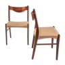 Pair of rosewood chairs by Arne Wahl Iversen, edition Glyngore Stolefabric, Denmark, 1960