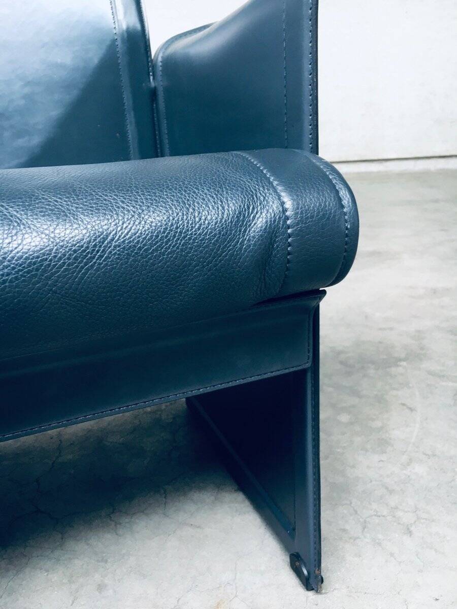 Postmodern Korium KM1 Leather Armchair by Tito Agnoli for Matteo Grassi, Italy, 1980s