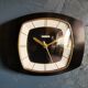 Vintage formica clock silent trapezoid wall clock "Bayard noir"