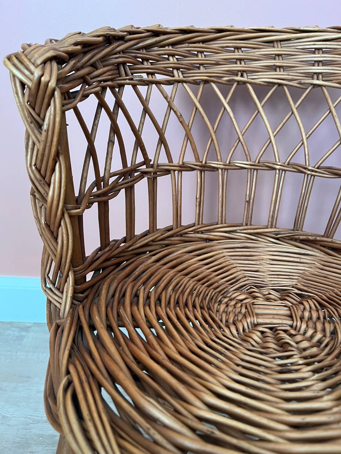 Petit fauteuil osier enfant