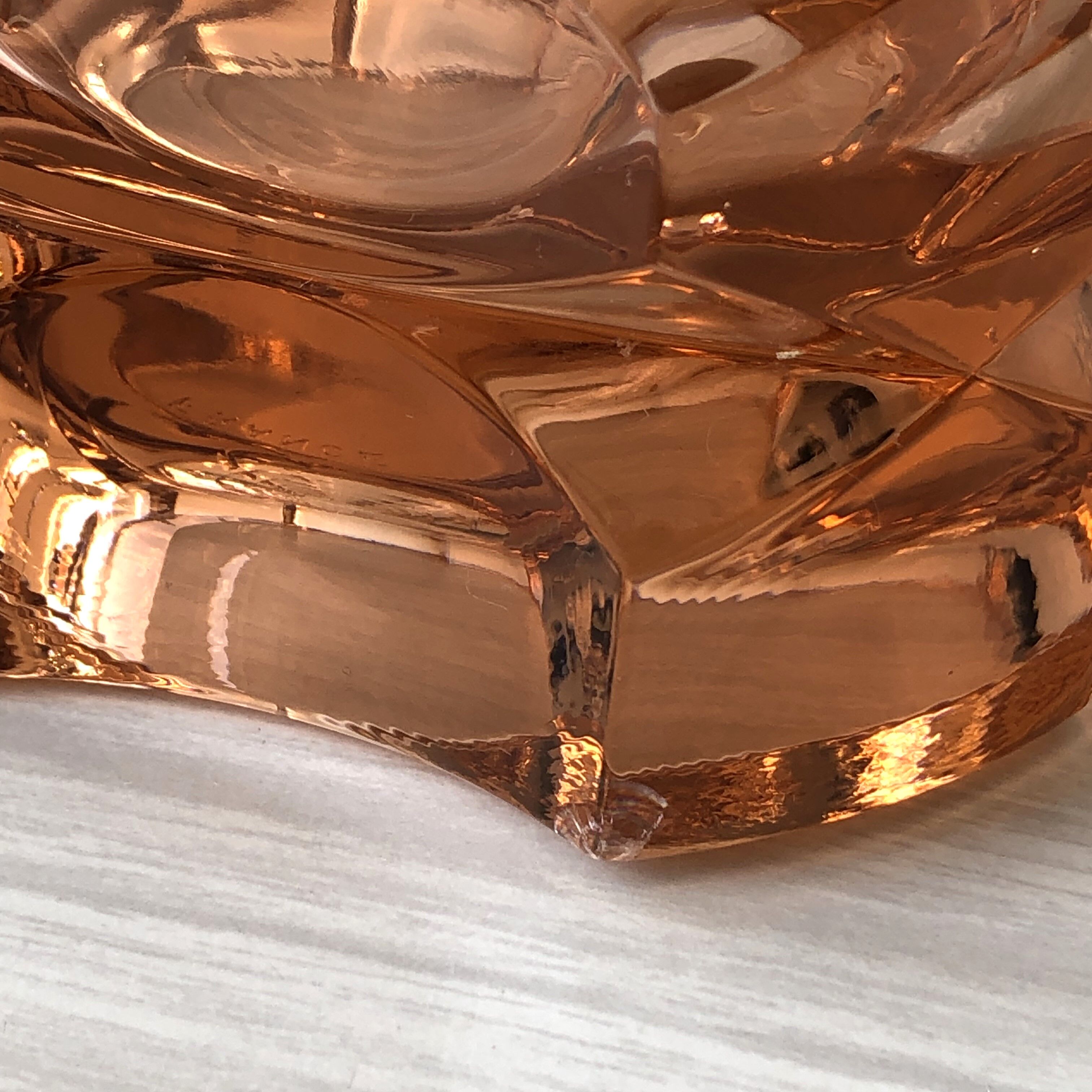 Pink thick glass vase, Windsor Rosaline Luminarc model