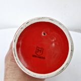 Bougeoir Chandelier Rouge En Céramique Vintage Schramberg Allemagne