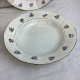 4 Vintage deep plates made in France Digoin Sarreguemines