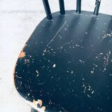 Mid-Century Scandinavian Design Curved Spindle Back Side Chair, Denmark, 1960s